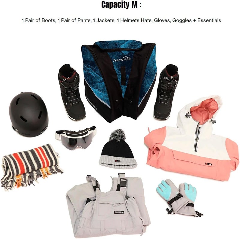 Transpack Edge Junior+ 38L Water-Resistant Padded Multi-Compartment Ski/Snowboard Boot Helmet Goggles & Gear Backpack Bag - Image 5